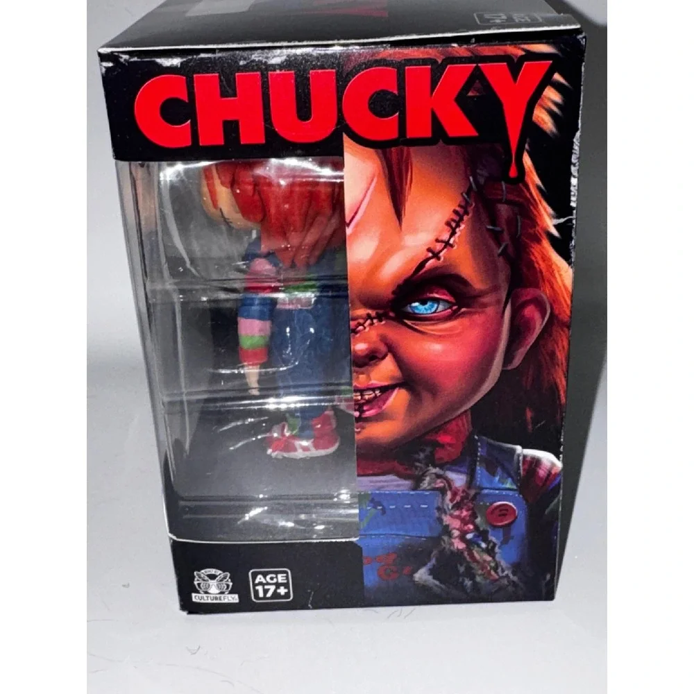 CultureFly Chucky 4.5 Inch Vinyl Figure Glow In The Dark Horror Collectible